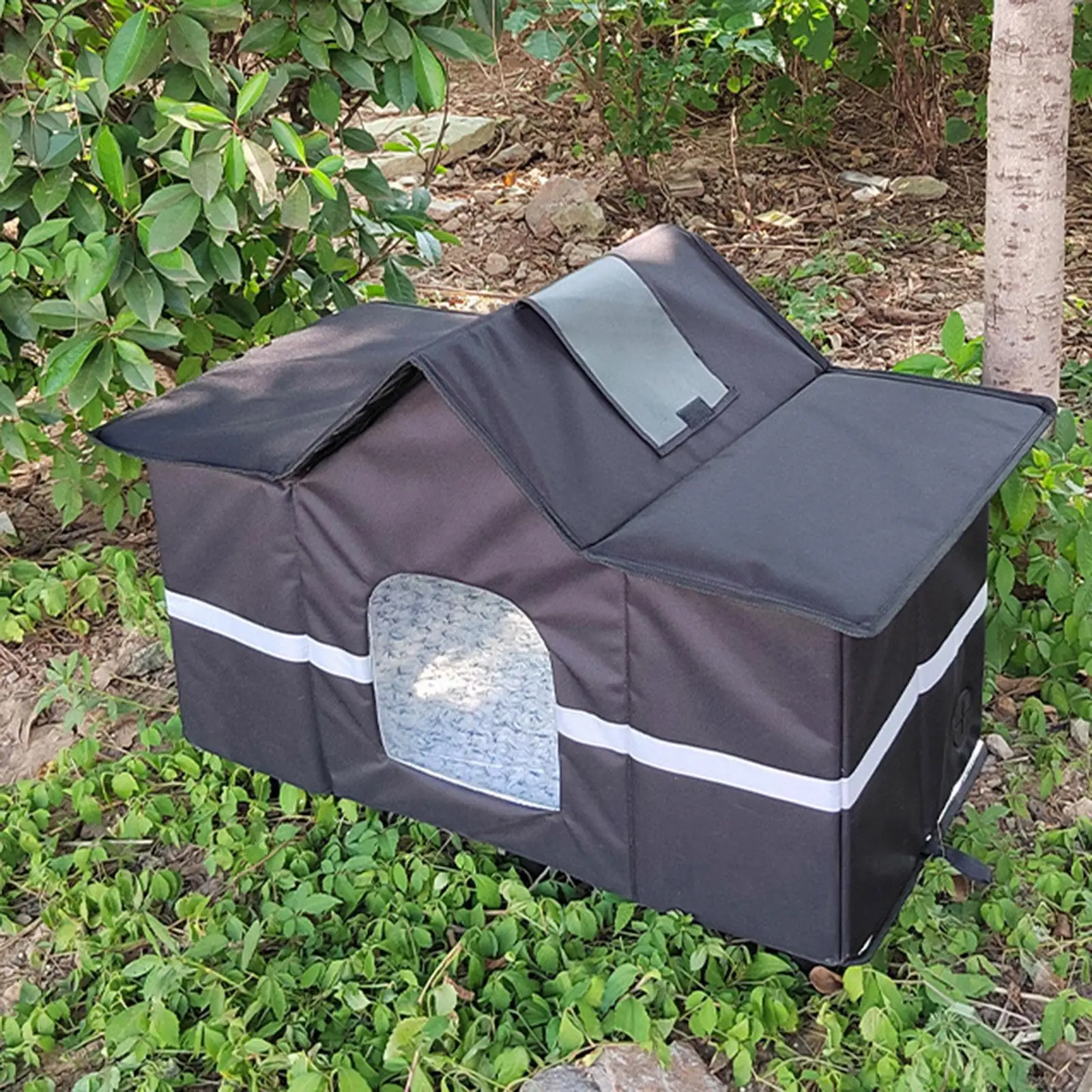 

Cat House for Outdoor Cats Pet Bed Tent Dog Kennels Universal Waterproof Wide