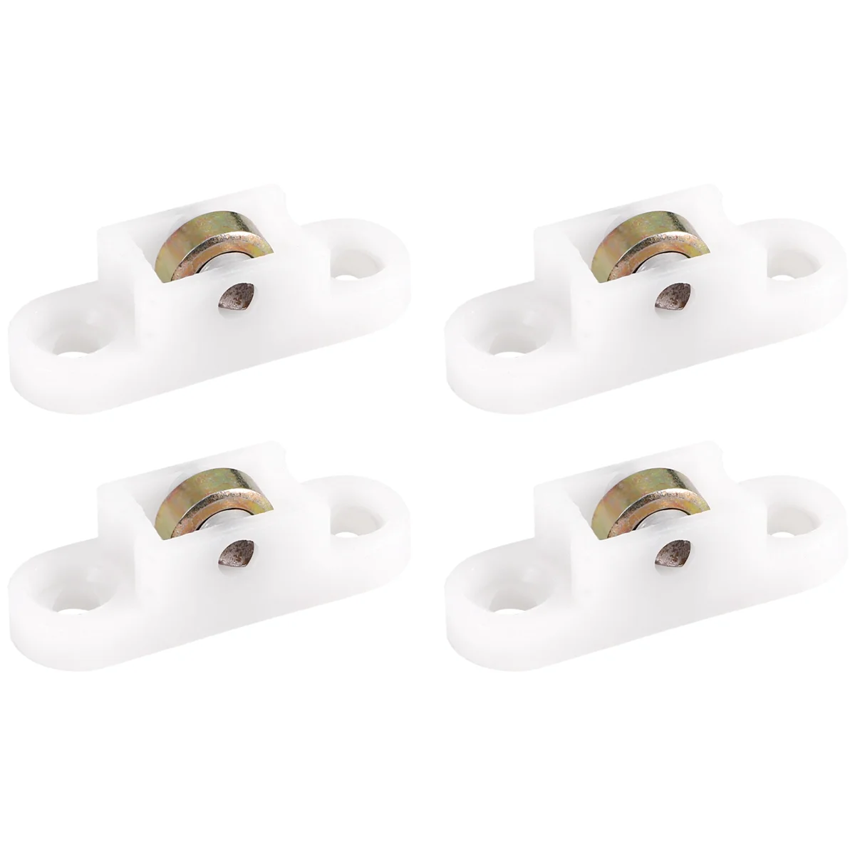 4 pcs door window cabinet single sliding metal roller wheel 8mm Dmr.