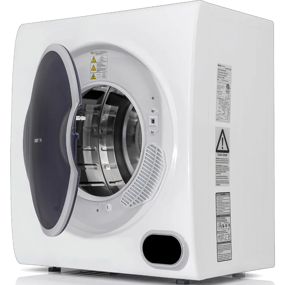 Front Load Laundry Tumble Dryer Machine with Stainless Steel Tub, 4 Drying Programs, Automatic Humidity Sensor, LCD Touch Panel