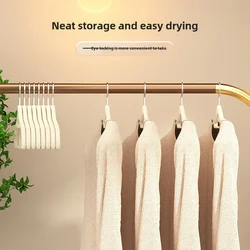 100 Pieces Flocking Clothes Hangers Home Use Organizer No Trace Anti-slip Anti-shoulder Corner Cabinet Clothes Drying Rack