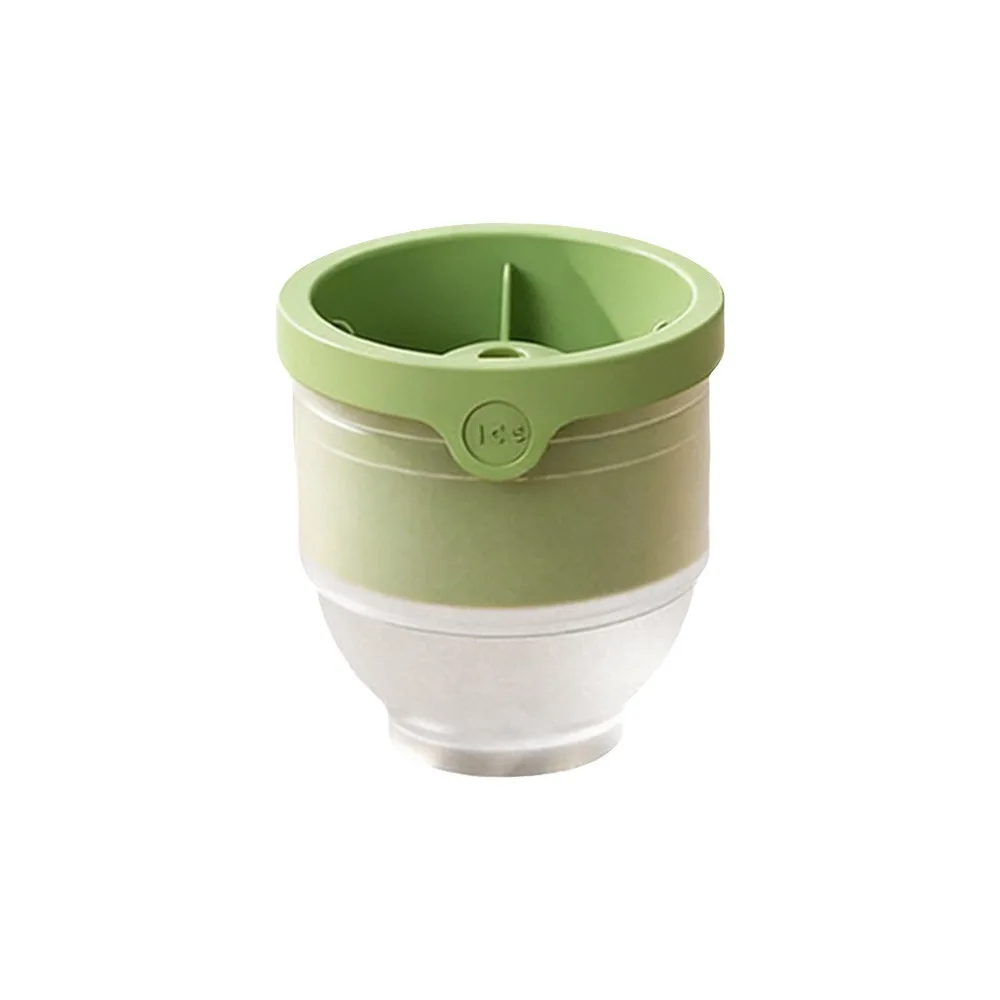 Portable Reusable Ice Ball Mold Silicone With Lid Ice Cube Mold Spherical Ice Cup Summer DIY Refrigerator Freeze Ice Maker