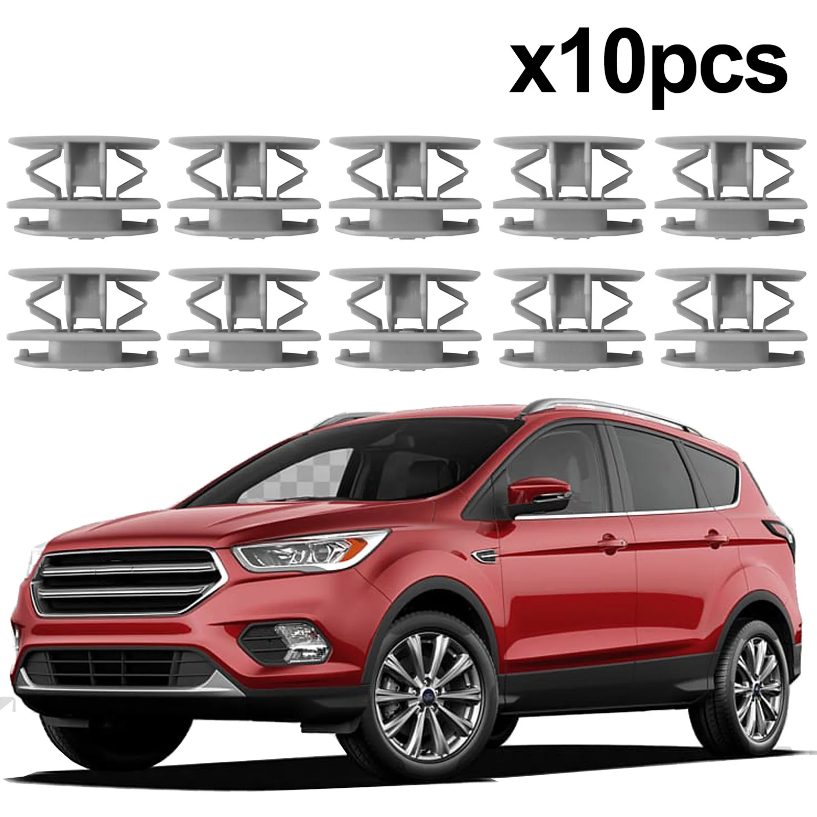 10x For Ford Kuga Mondeo Galaxy Taurus KA+ Bronco Figo Smax Bmax Side Skirt Sill Rocker Panel Molding Trim Cover Clips Retainer