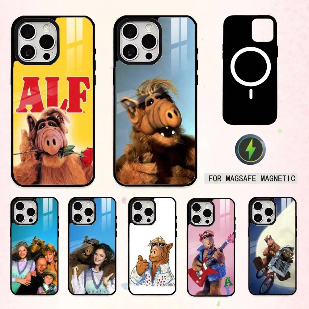 

Family Comedy TV Series ALF Phone Case For iPhone17,16,15,14,13,12,11 Plus,Pro Max Magnetic For Magsafe Wireless Charging