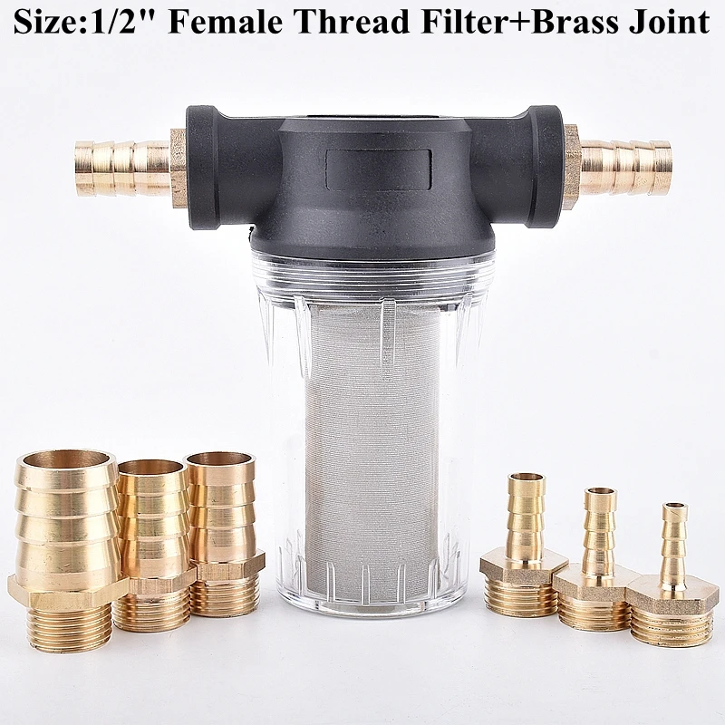 

Garden Watering Lengthening Filter 1/2''Aquarium Fish Tank Brass Hose Joint Domestic Water Bathroom Kitchen Impurity 80/250 Mesh