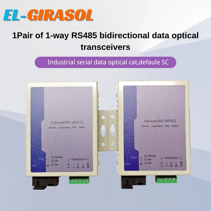 1pair SC RS485 Bidirectional Data Optical Media Converter Fiber Transceiver fiber optic Communication Equipment ftth