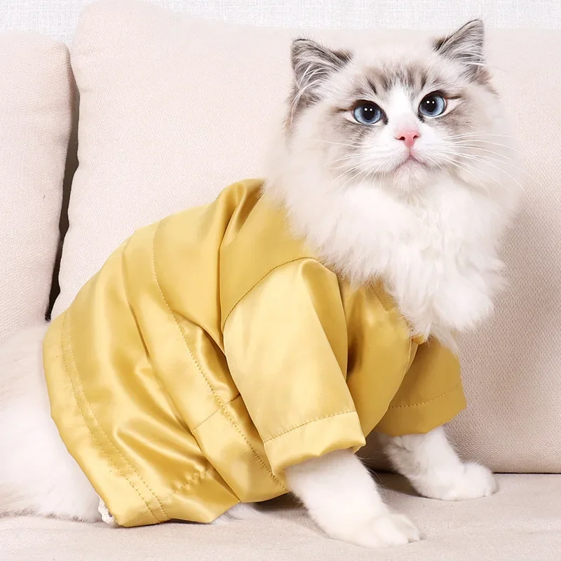 

Lightweight Breathable Cat Dress Chinese Style Pet Clothes Summer Outfit Silk Fabric Non-Stick Fur Fashionableclothing