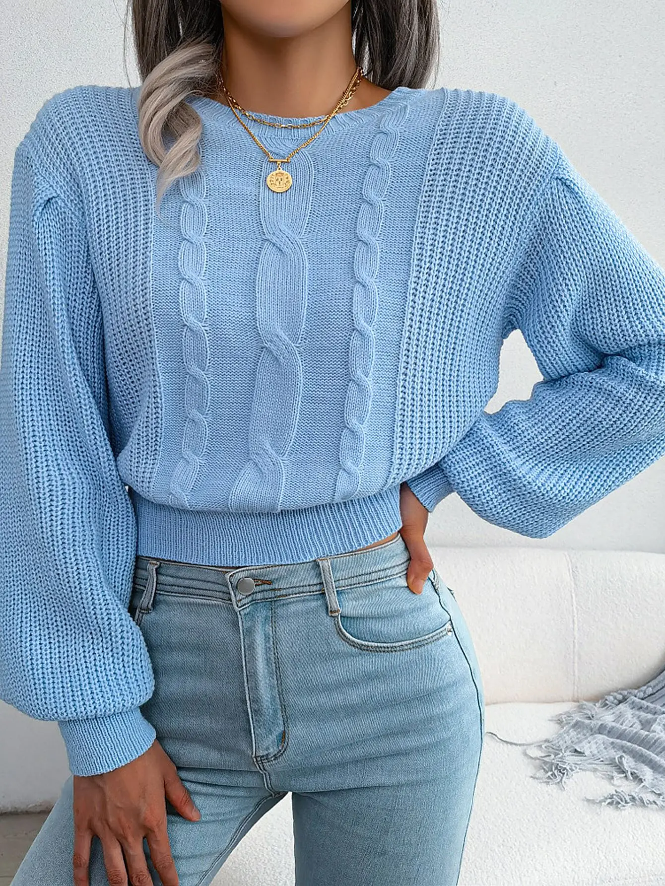 

Women's Long Sleeve Crew Neck Sweater Solid Color Casual Fashion for Autumn Winter Daily Wear
