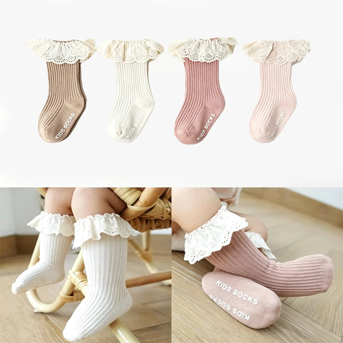 Winter Clothing Leg Warmers - Newborn Baby Girl Knee High Socks