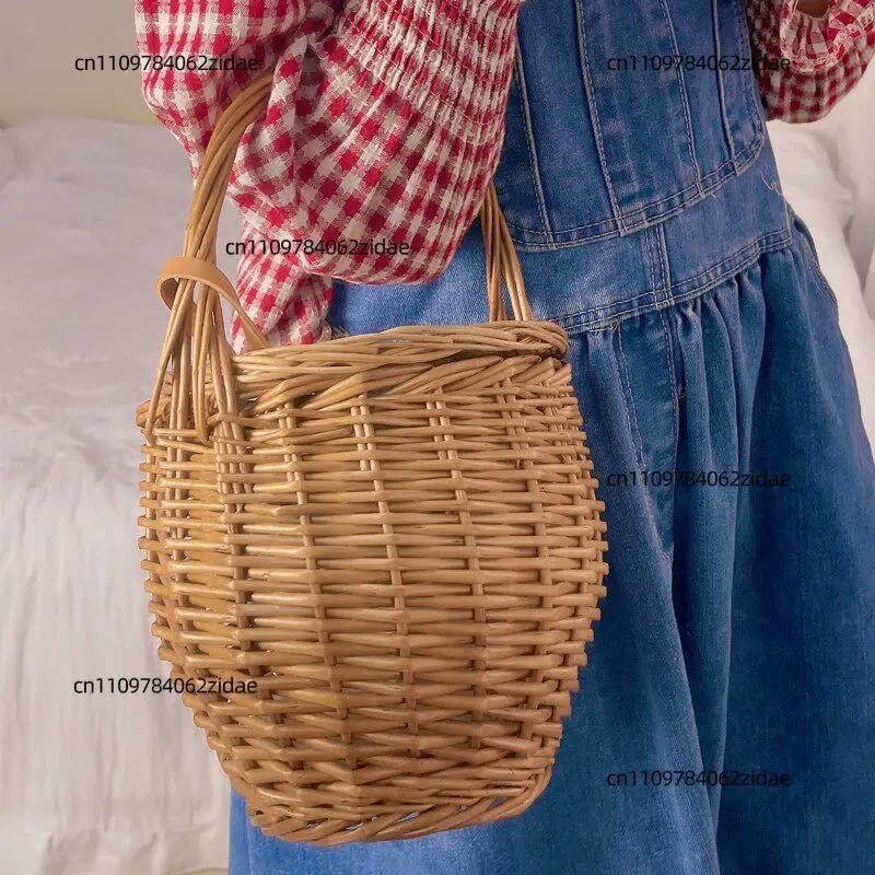 For Wicker, Bamboo and Rattan Hand-held Baskets, Vegetable Baskets, Shopping Baskets, Large Rural Picnic Baskets