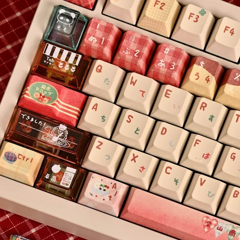 

Набор тематических кейкапов Shopping Street, PBT, сублимация, профиль Cherry, для механических клавиатур