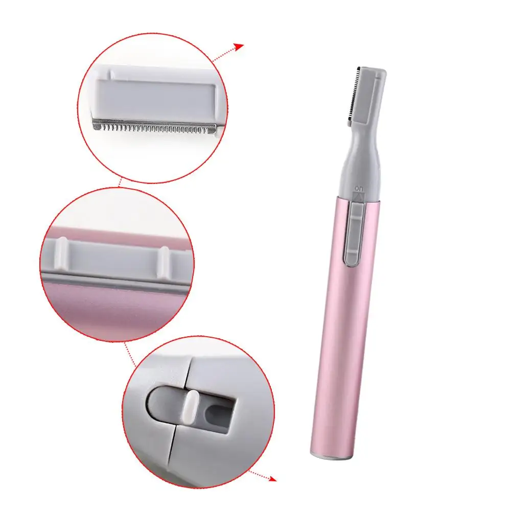 Frauen Tragbare Elektrische Gesicht Augenbraue Haar Körper Klinge Rasierer Rasierer Trimmer Gesicht Haar Remover Trimmer Verwenden Dame Schönheit Entferner Werkzeug