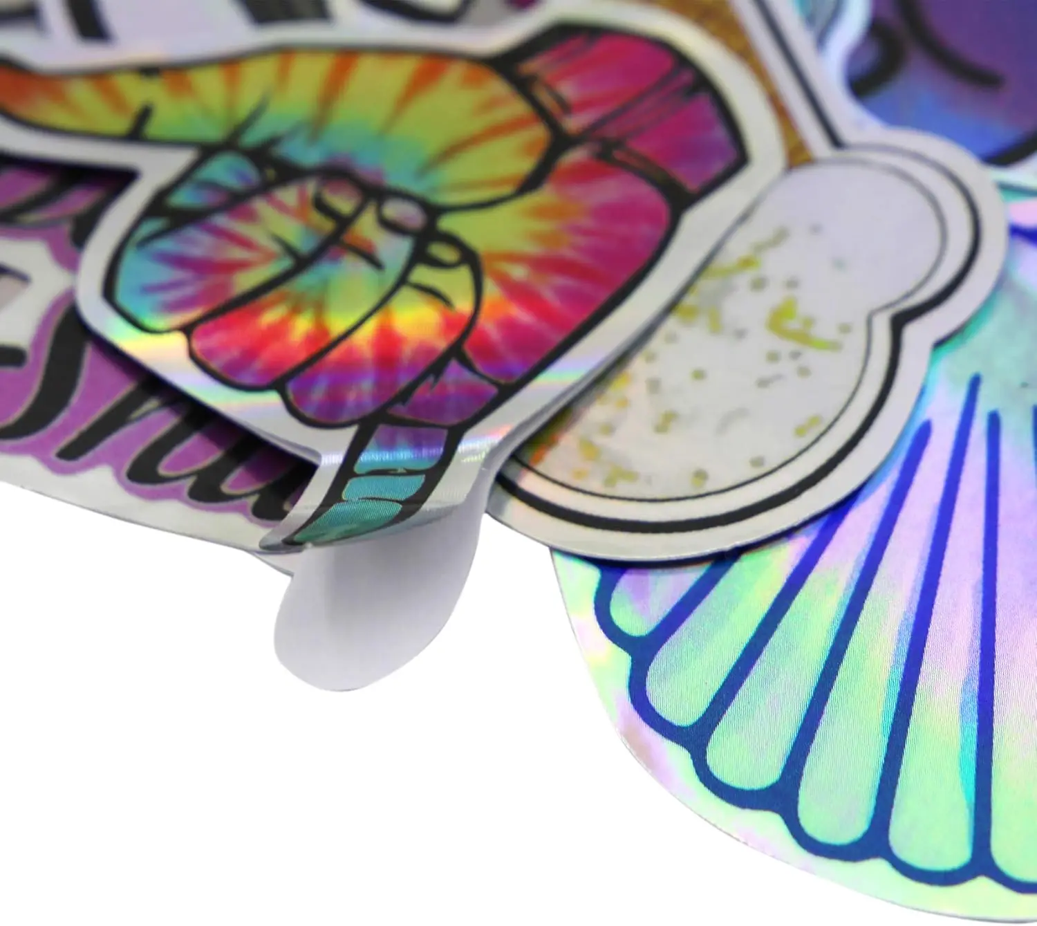 Waterproof Vinyl Stickers Laser Holographic Stickers for Motorcycle Car Laptop Door Luggage Bike Bicycle Travel Case Water