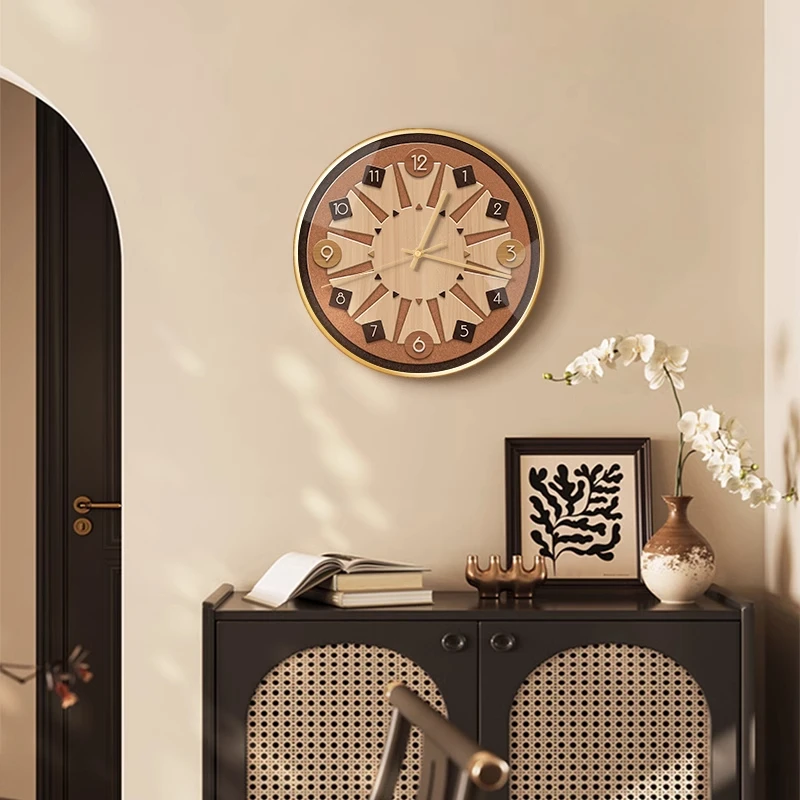 

Настенные часы для ресторана Advanced Sense, китайские простые современные французские ретро-украшения для дома, немые настенные часы для гостиной