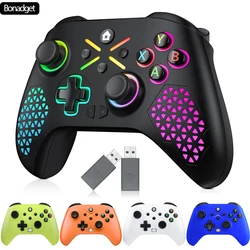 Controlador de videojuegos para Xbox One/Series/Switch/Android/PC, Joystick de consola con vibración de seis ejes RGB, 2,4G