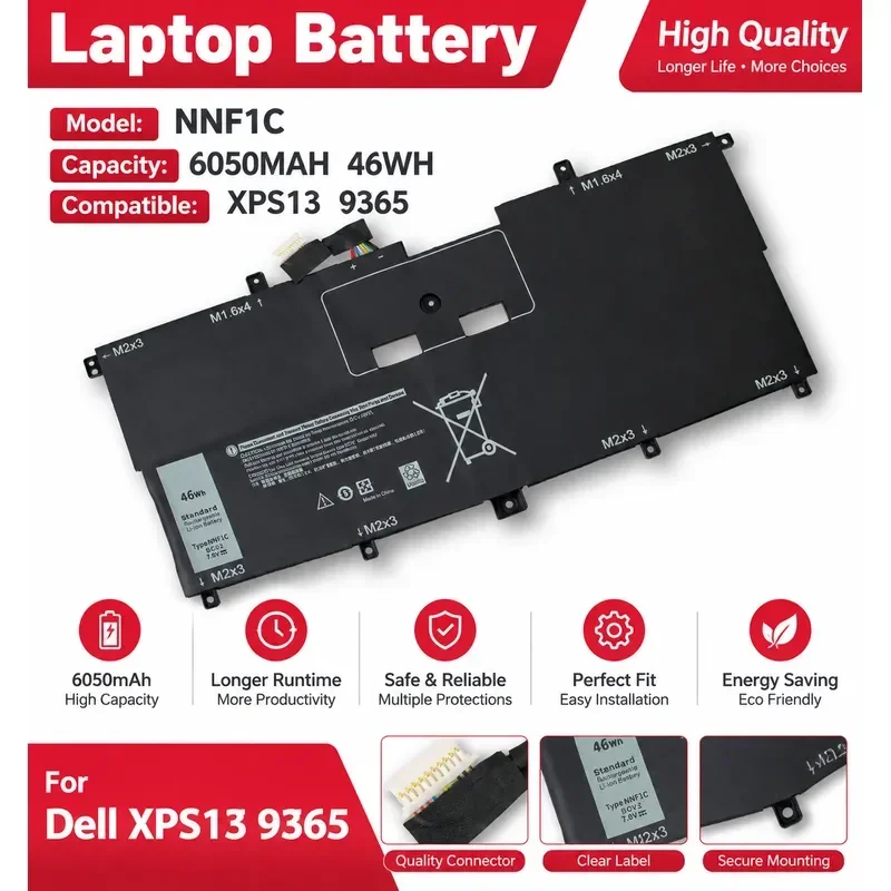 [NEW] NNF1C Laptop Battery For XPS13 9365 13-9365-D1605TS