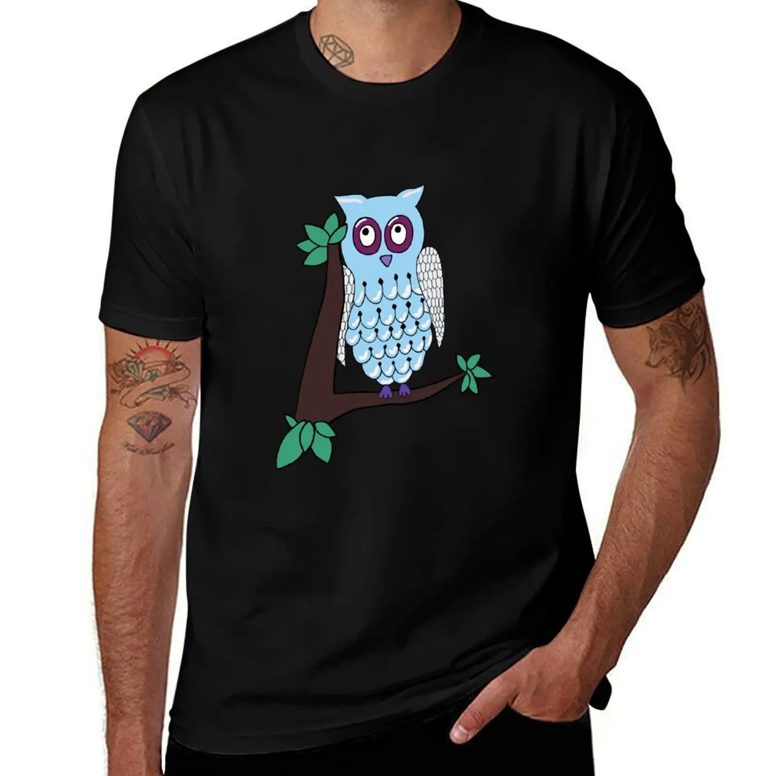 Camiseta de algodón de diseñador para hombre Mia man Owl t Mamma camisetas t 2-Camiseta 100 por ciento camisa de vestir hombre