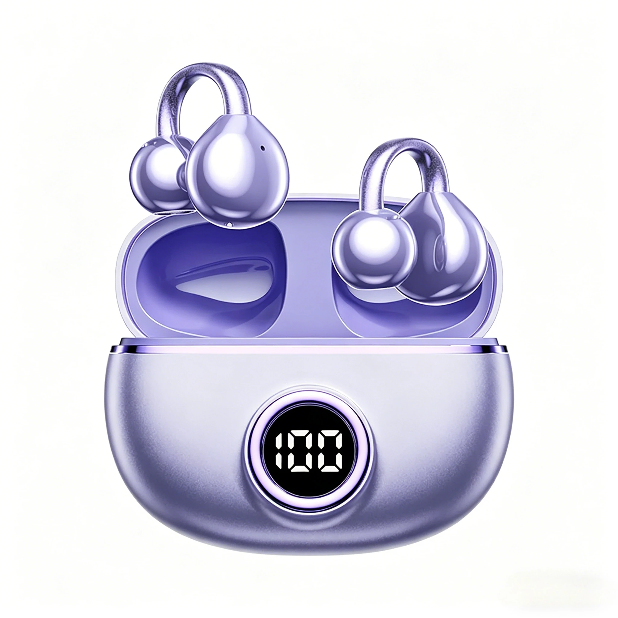 Clip-on Earbuds for Small Ears Glasses Open Ear Bluetooth He