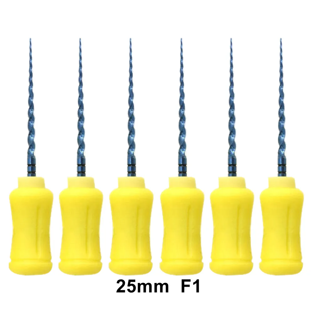 6 Pcs/pack Dental Root Canal Files 25mm SX-F3 Heat Activation Hand Use Rotary Large Taper NiTi Flexible Endo Dentistry Tools