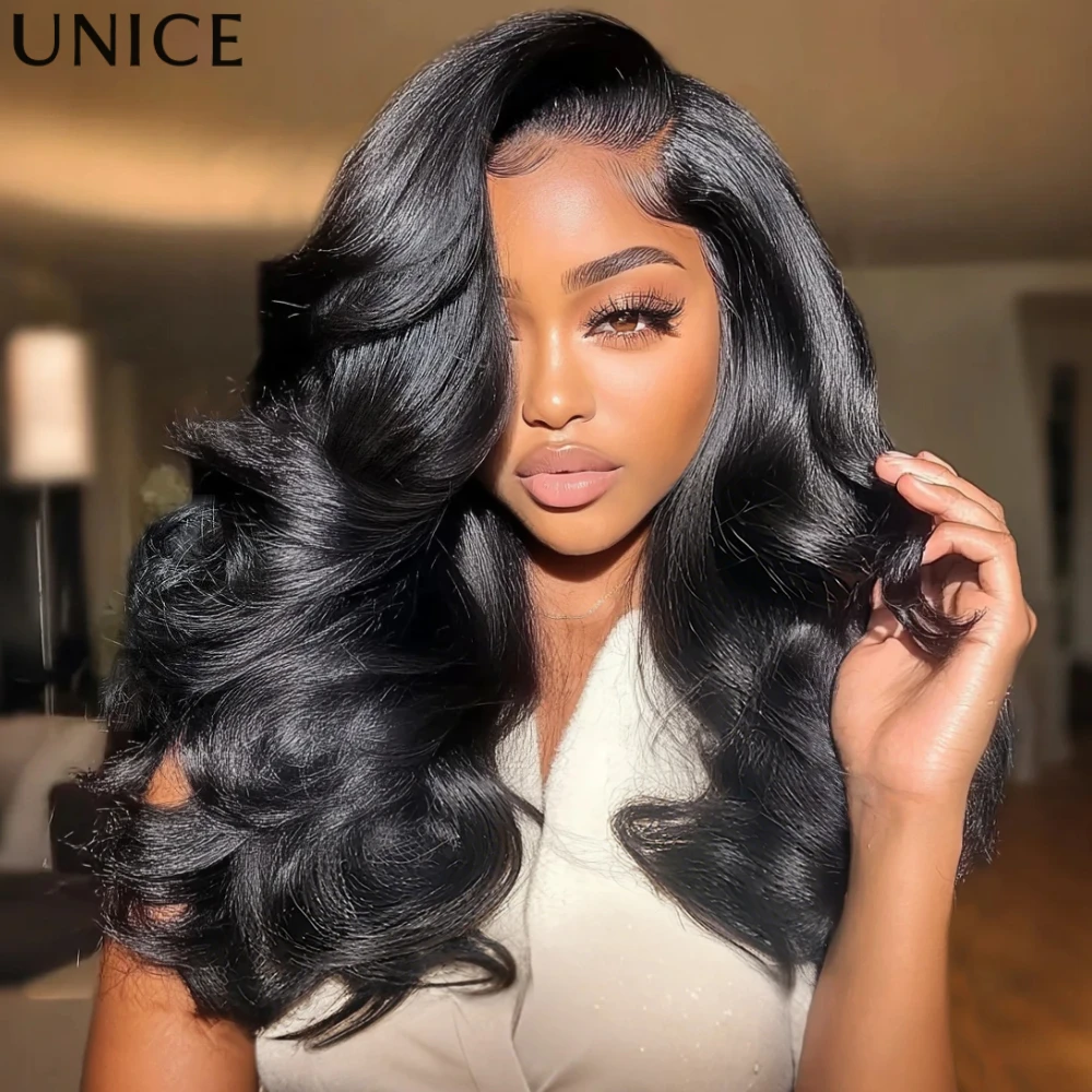 UNice 7x5 Lace Bye-Bye Slip™ Wig Feathered Layer Left Side Part 200% Density Wig with Secure Silicone Strips and Drawstring