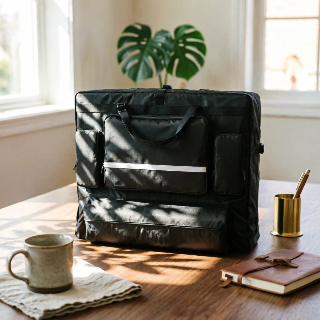Massage Table Carrying Bag Thickened Material Folding Massage Table Bag Carrier Side Pockets Health Care Storage Portable