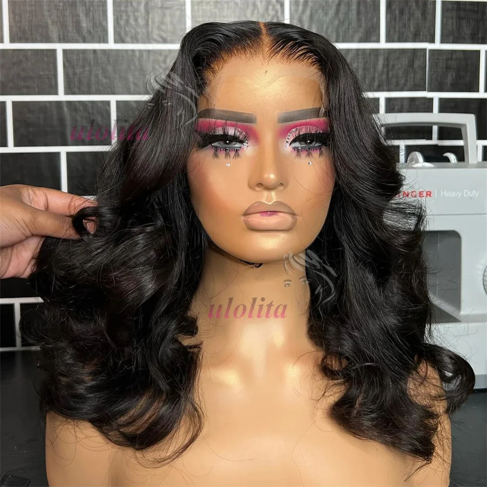 

180 Density Transparent Short Bob Body Wave 13x4 Lace Front Human Hair Wigs Lace Frontal 4x4 Closure Brazilian Remy Hair wig