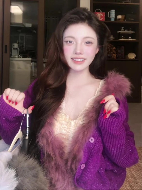 

Korean Sle Loose Fit Knitted Cardigan Women's Batwing Sve Braid Ne Warm Winter Sweater Soft Long Sve ort Length