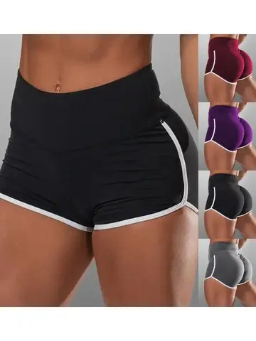 Women Summer Shorts for Sports Fitness Gym Skinny Slim Shorts Causal Yoga Shorts Low Waist Stretchy Short Pants Gym Clothing