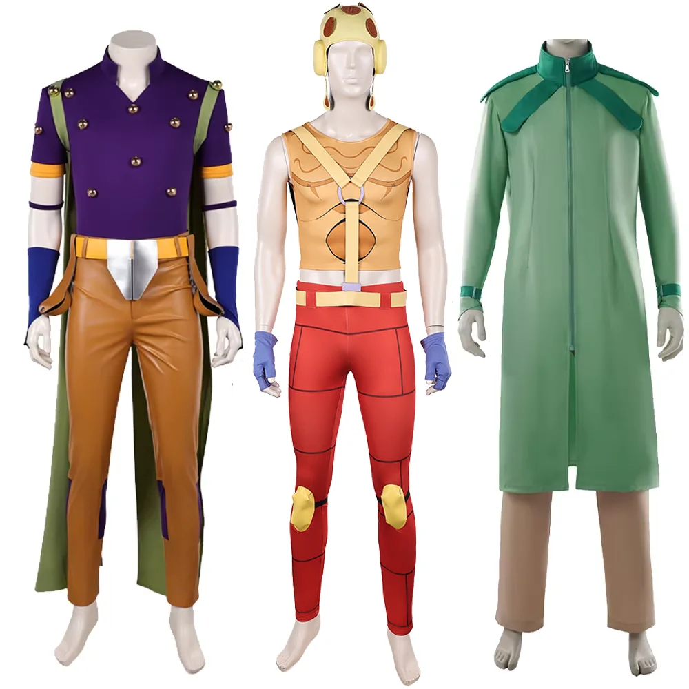 

Steven Steel Cosplay Gyro Zeppdli Costume Pocoloco JoJo Anime Bizarre Adventure Adult Outfit Halloween Carnival Fancy Disguise