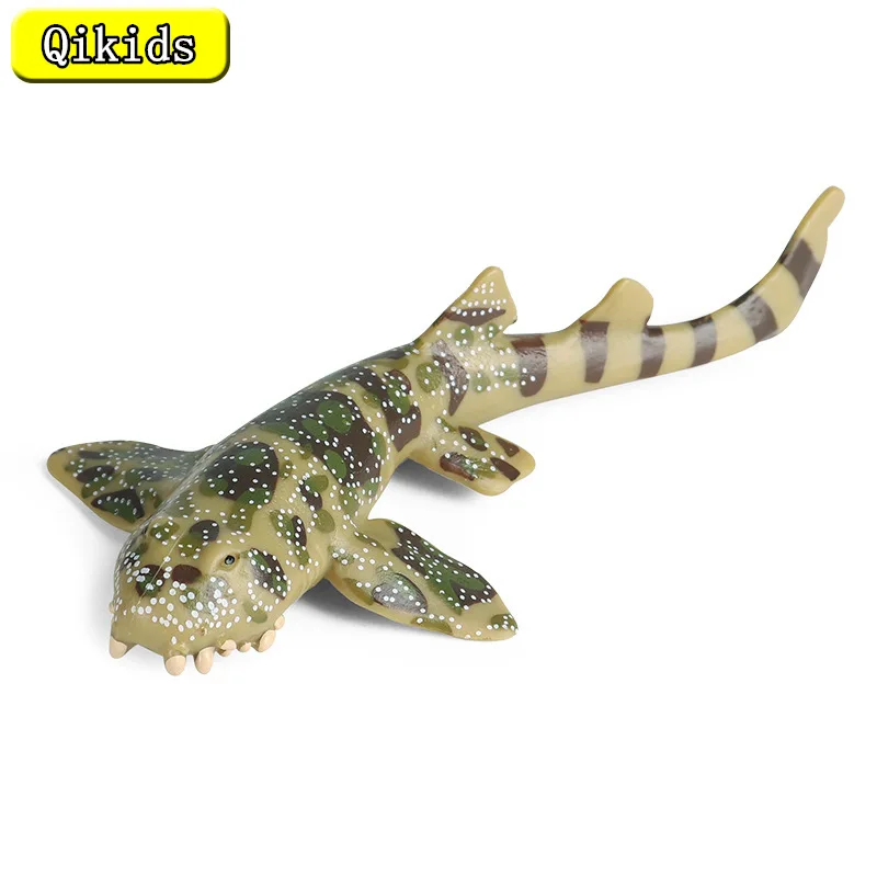 Simulation Marine Animal Model Toy Striped Bamboo Shark Leopard Shark PVC Animals Action Figures Toys Children's Christmas Gift