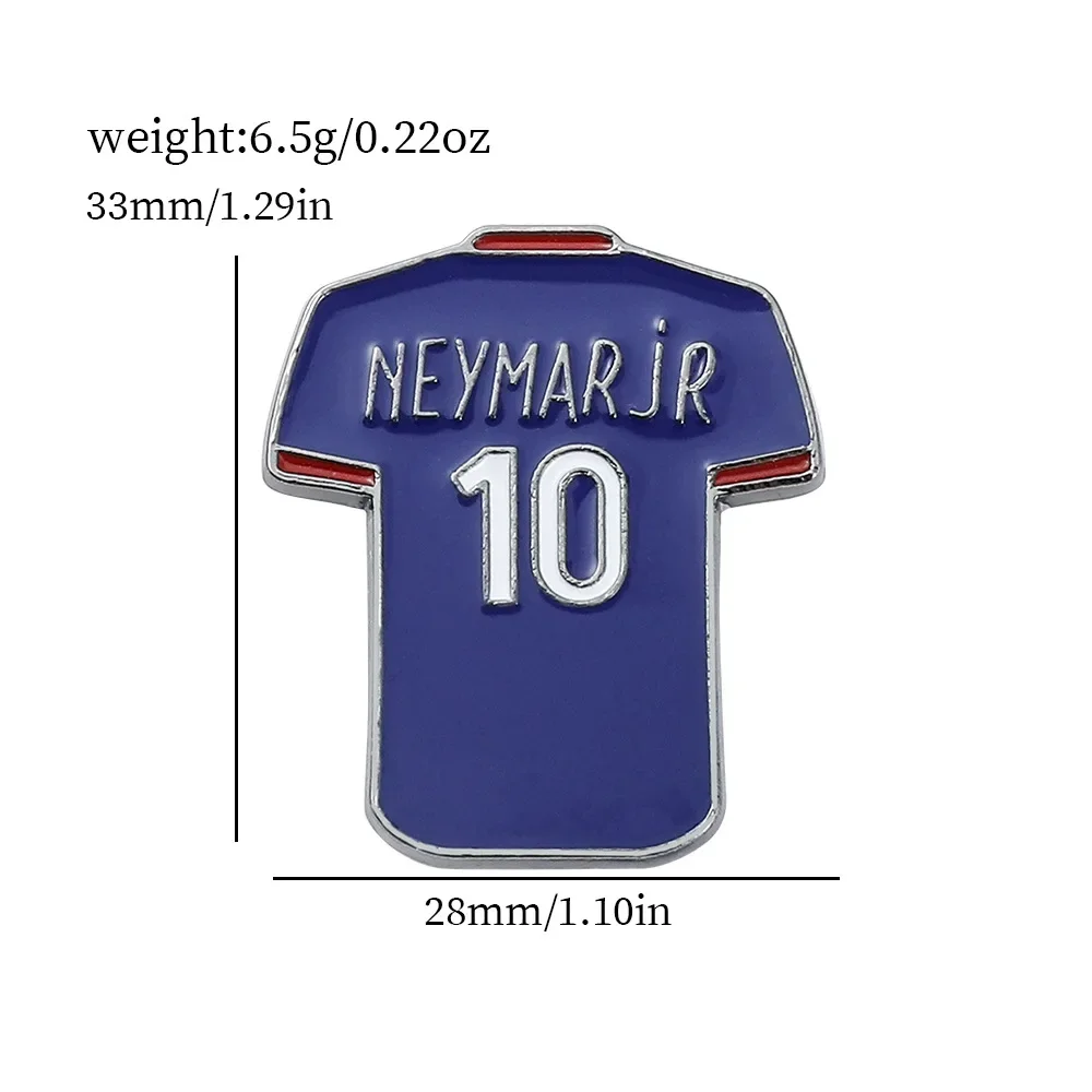 スポーツスターサッカージャージーブローチ、サッカーユニフォーム、番号ラペルピン、装飾服アクセサリー、エナメルバッジ、ファンジュエリーギフト