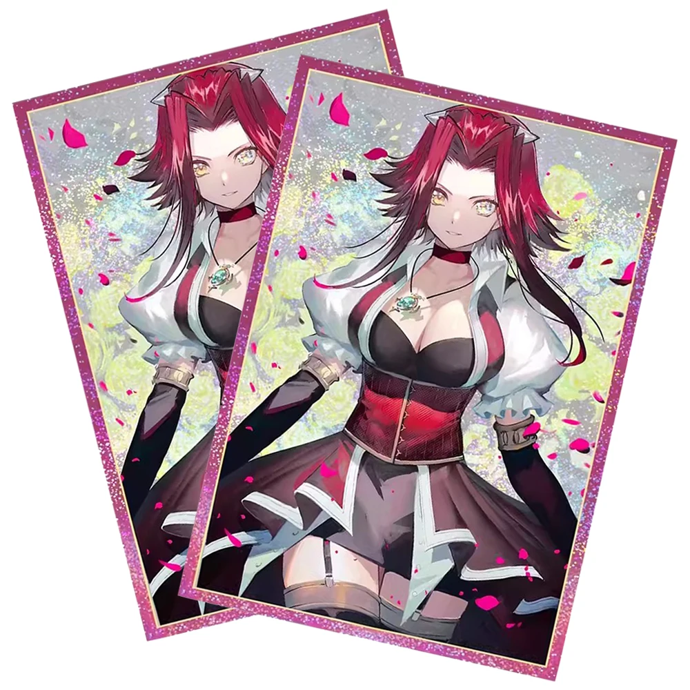 50PCS 63X90mm Akiza Izinski Foil Anime Card Sleeves Board Game Toploading Trading Card Protector for YGO Cards