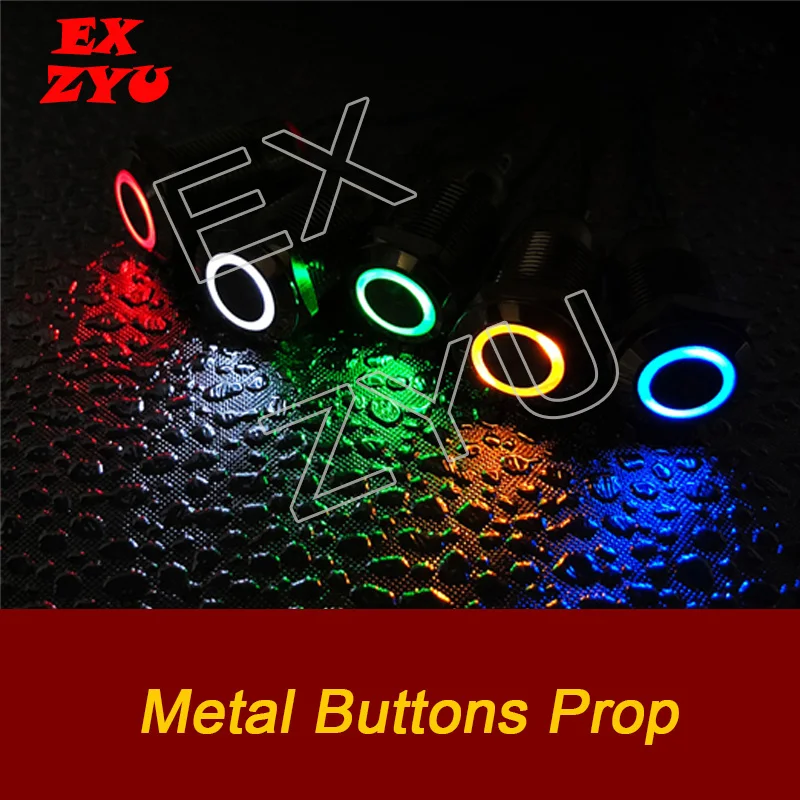 Colorful Metal Button Prop Real Life Escape Room Press Buttons to Open Door and Get the Clues Chamber Game EX ZYU
