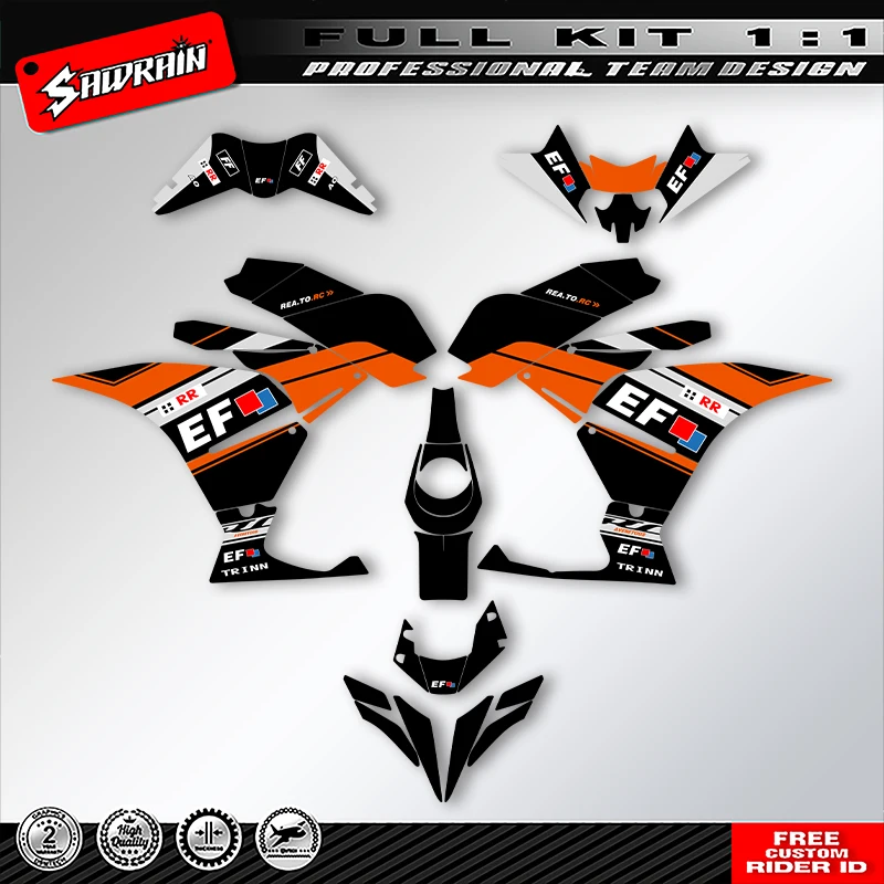 

Sawrain Motorcycle Graphics Backgrounds Decals Stickers Kit Number Name Custom For KTM RC250 390 2017 2018 2018 2020 004
