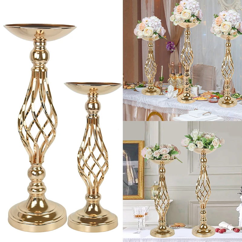 

Table Centerpiece Flower Holder Gold Metal Flower Bouquet Vase for Wedding Mariage Decor Table/Aisle Stand Floral Holder