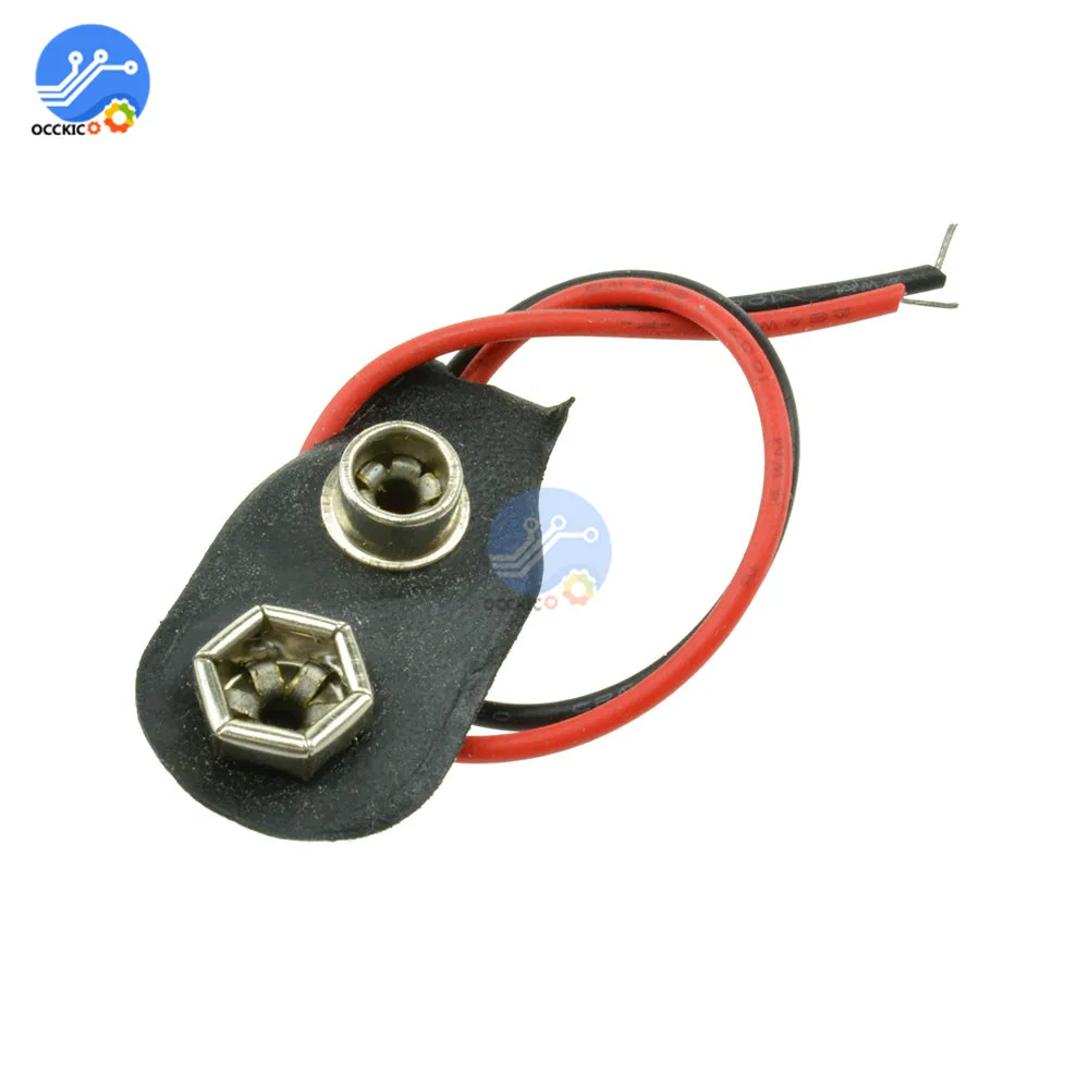 10 шт. PP3 MN1604 9 в держатель аккумулятора зажим соединитель разъем провода кабеля свинцовый преобразователь для ящиков для хранения аккумуляторов