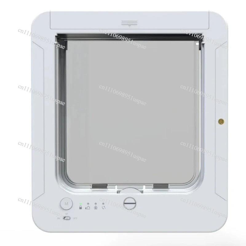 Electronic Induction Dog Cat Door Automatic Smart Pet Safe Door, Cat Flap with Microchip Sensor and Controllable Direction