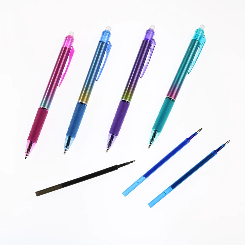 Exquisite Gradient Magic Erasable Pen Gel Pen 0.5mm Bullet Refill News Writing School Office Supplies Stationery Materials