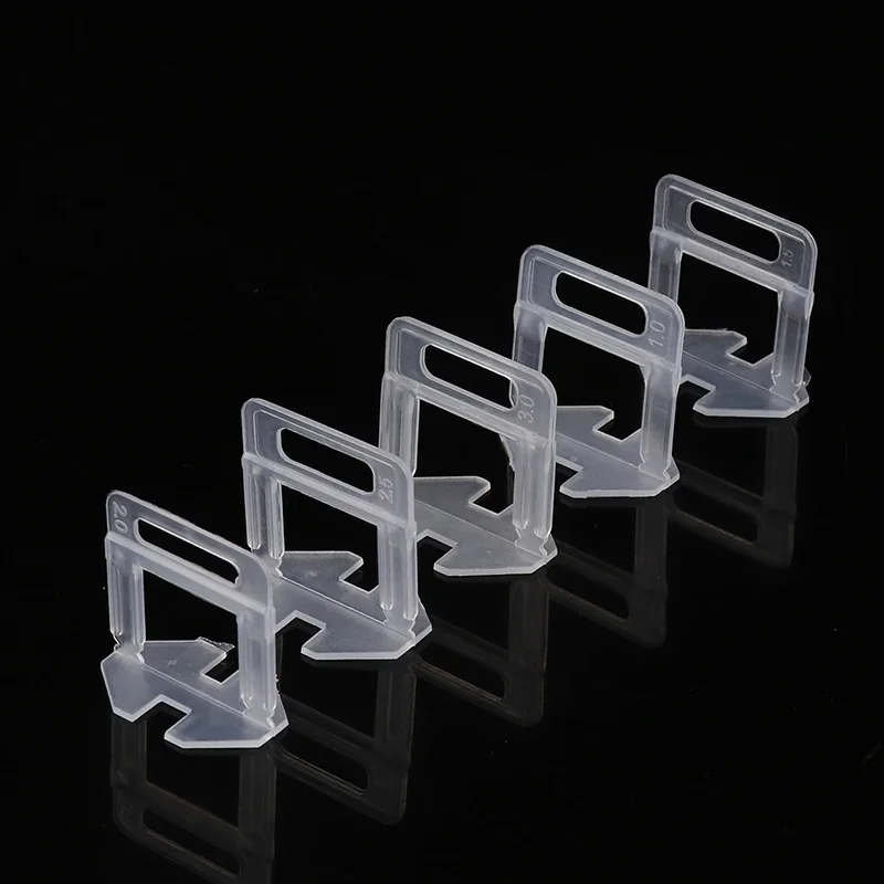 

100PCS Tile Leveling Spacers System Clip Kit 1-3MM for Laying Flooring Tiles Construction Tools Home Decoration Leveler