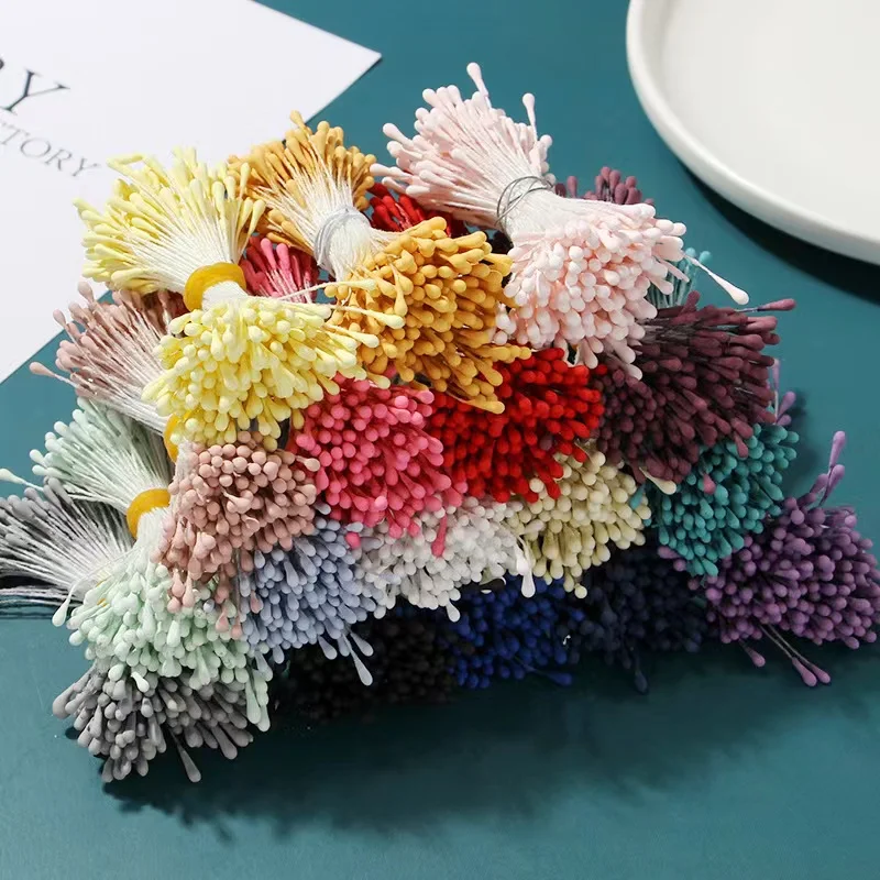 400/800pcs Flowers Stamen 55mm DIY Artificial Flowers Wreath For Wedding Party Home Decor Flower Core Stamen Flower Accessories 5