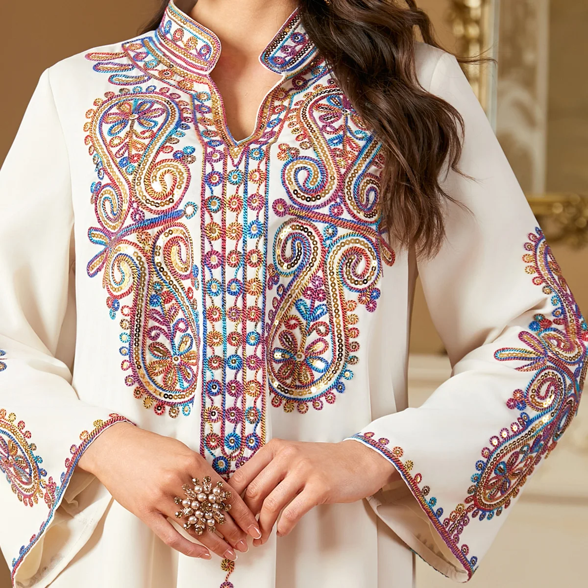 New Luxury Woman Evening Dress Abaya Morocco Embroidery Dubai Elegant Kaftan Eid Ramadan Islam Jalabiya Femme Robe Caftan Gown