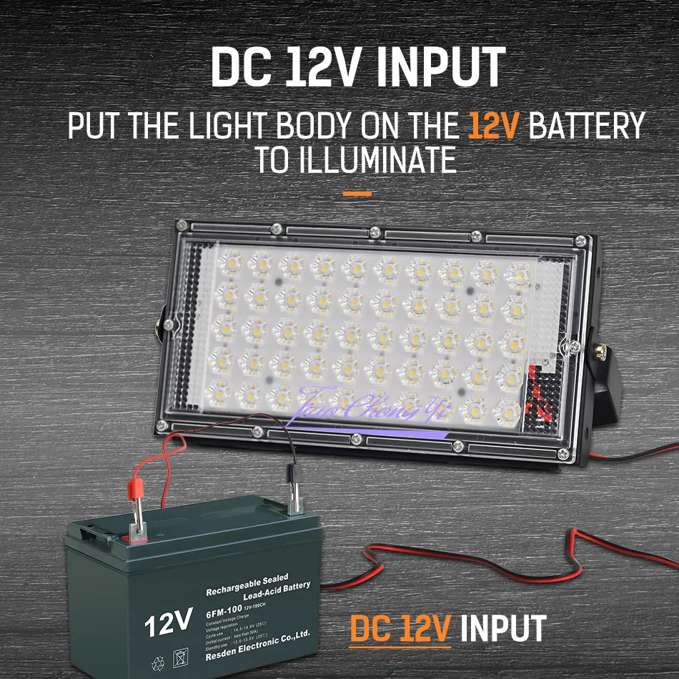50W  Cool white  LED Flood Light LED street Lamp DC 12V IP65 waterproof  Spotlight Landscape Lighting led spotlight
