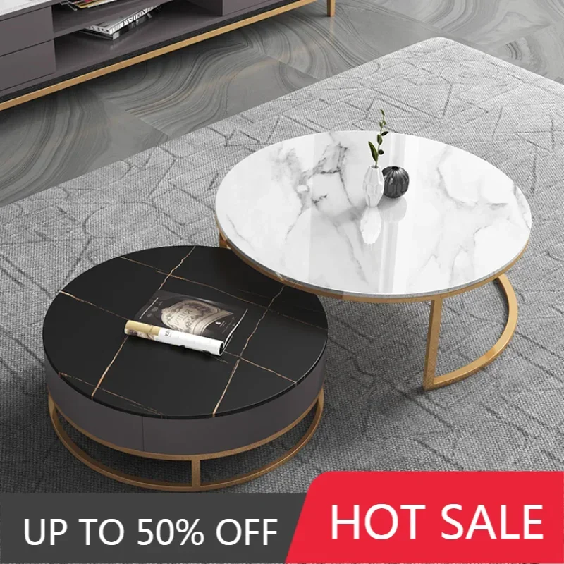 

Night Table Simple Hospitality Tables Round Middle Coffee Modern Corner Home Furniture Aesthetic Room Desks Sehpa Nordic Luxury