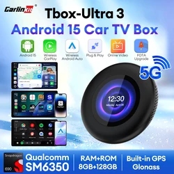 2026 CarlinKit Ultra 3 Android 15 TV Box Wireless CarPlay Android Auto SM6350 8GB+128GB 5G LTE For Netflix IPTV BMW Audi Kia VW
