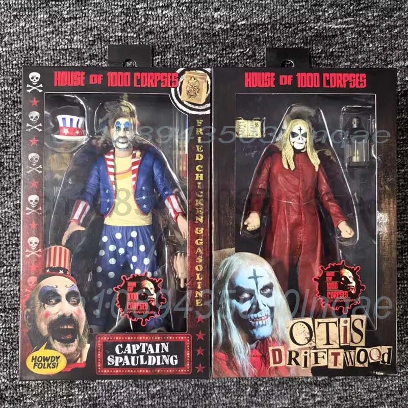 NECA Figure Otis Driftwood Captain Spaulding House Of 1000 Corpses 20th Anniversary Howdy Folkst Action Figure Model Room Decor