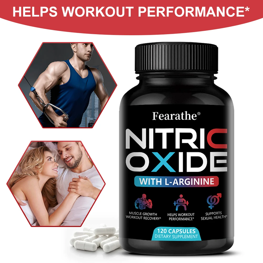 Premium Muscle Building Nitric Oxide Booster To Support Strength and Energy To Train Harder - 120 Capsules