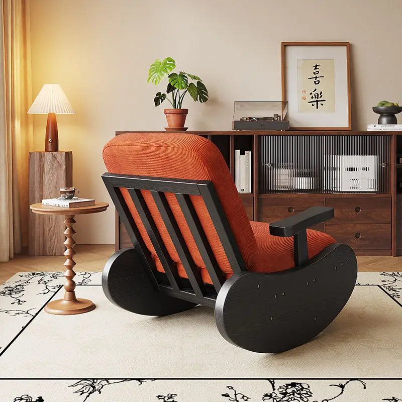 Any Size Custom Modern Solid Wood Rocking Chair Scratch Resistant Skin Friendly Easy Clean Sturdy Durable Home Office Bedroom