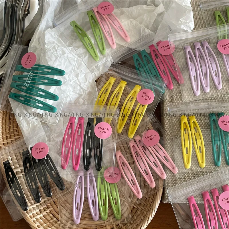 BB Hair Clips Plastic Pea Shaped Sturdy Kit for Side Bangs Makeup Face Wash Styling Women Colorful Non Slip No Crease Durable