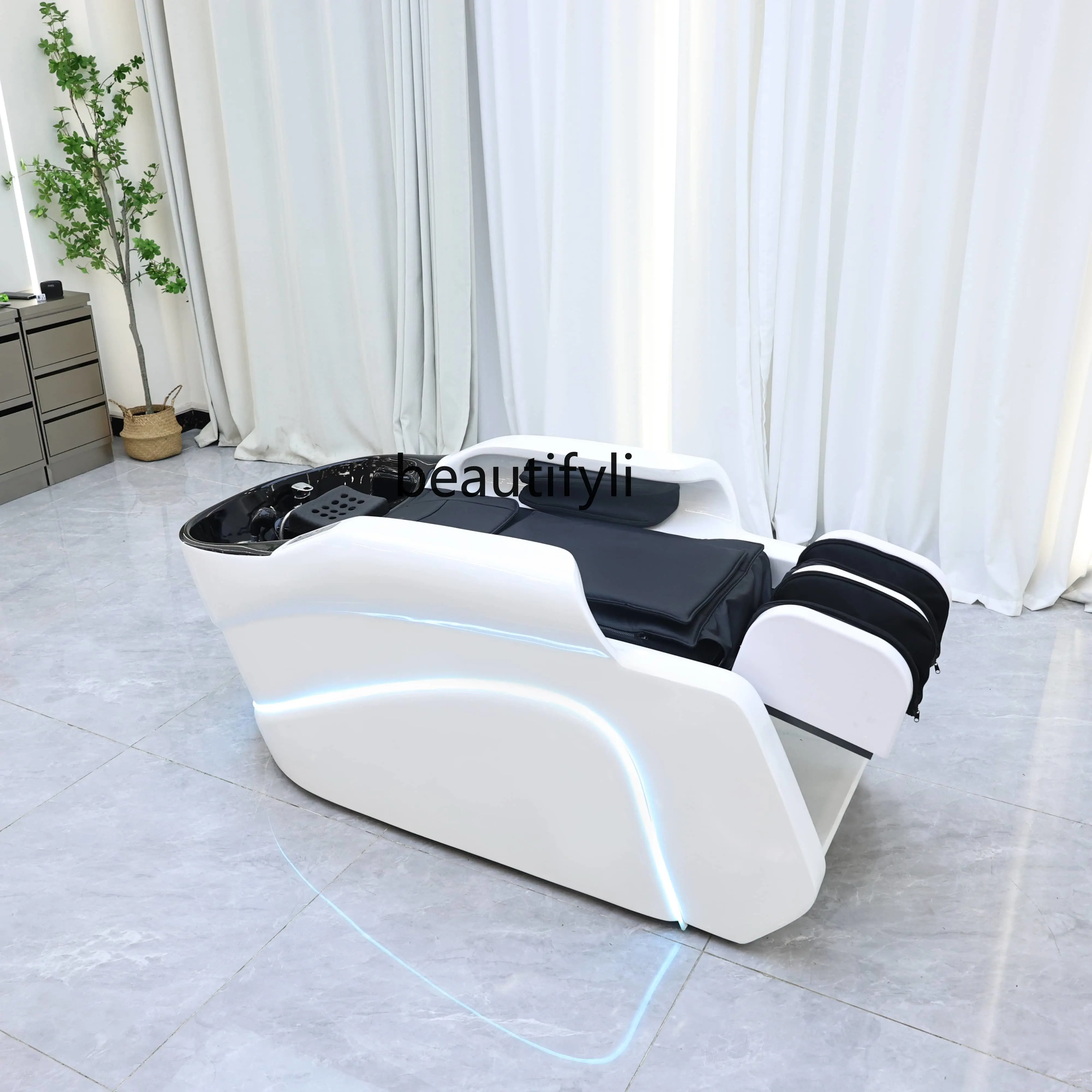 

Intelligent electric massage shampoo bed Barber shop lying flat automatic head treatment bed Massage bed