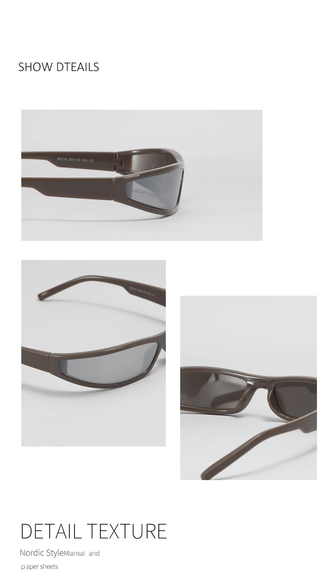 Narrow Rectangle Y2K Sunglasses 2025 Luxury Brand Punk Wrap Arou7.85