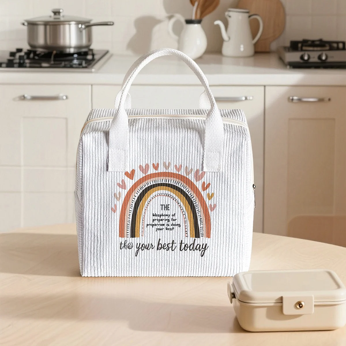 

Вельветовая термосумка большой вместимости с внутренним слоем из алюминиевой фольги, многоразовая портативная сумка-холодильник для ланча и бенто для студентов